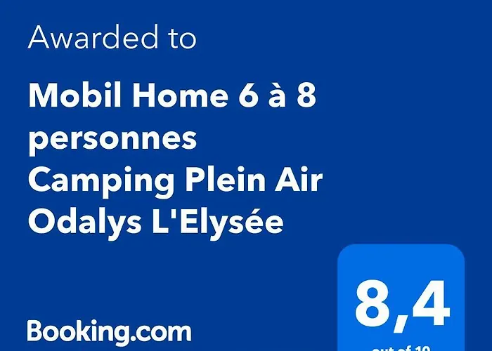 Mobil 6 à 8 Personnes Camping Plein Air Odalys L'elysée Camping